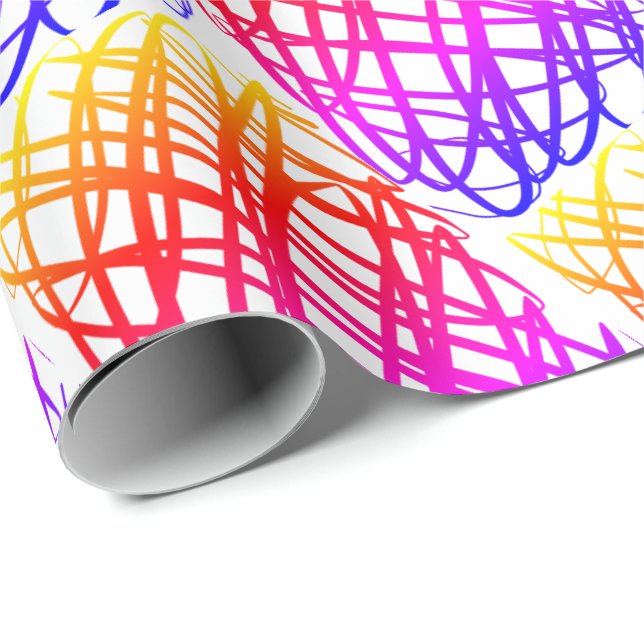 Papier Cadeau Simple Scribble | Filtre Ipanema | Half Drop | (Coin rond)
