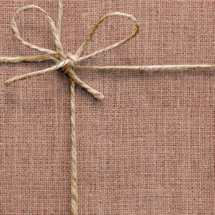 Papier Cadeau Simple Toile de Jute Réaliste Rustique Féminin Ros