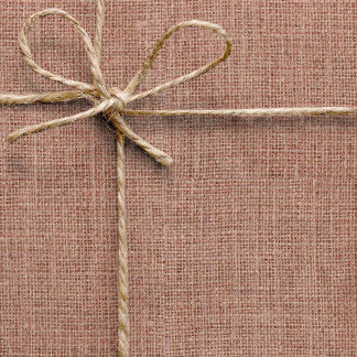 Papier Cadeau Simple Toile de Jute Réaliste Rustique Féminin Ros
