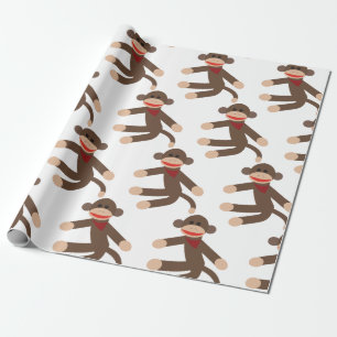 Papier Cadeau Singe de chaussette
