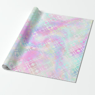 Papier Cadeau Sirène Shimmer Iridescente rose