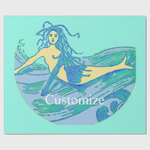 Papier Cadeau Sirène vintage en voie d'évitement Thunder_Cove