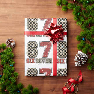 Papier Cadeau Six Seven 67 Meme Xmas Christmas Wrapping Paper
