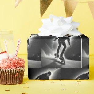 Papier Cadeau Skateboard Boy Avec Éclair