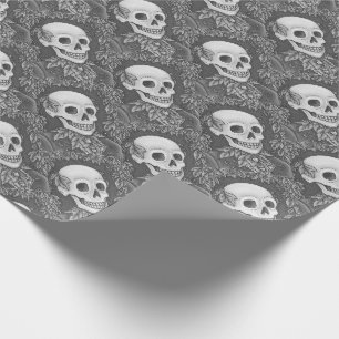PAPIER CADEAU SKELETON, LIVRE GOTHIQUE D'ÉTIQUETAGE DES JUMEAUX 