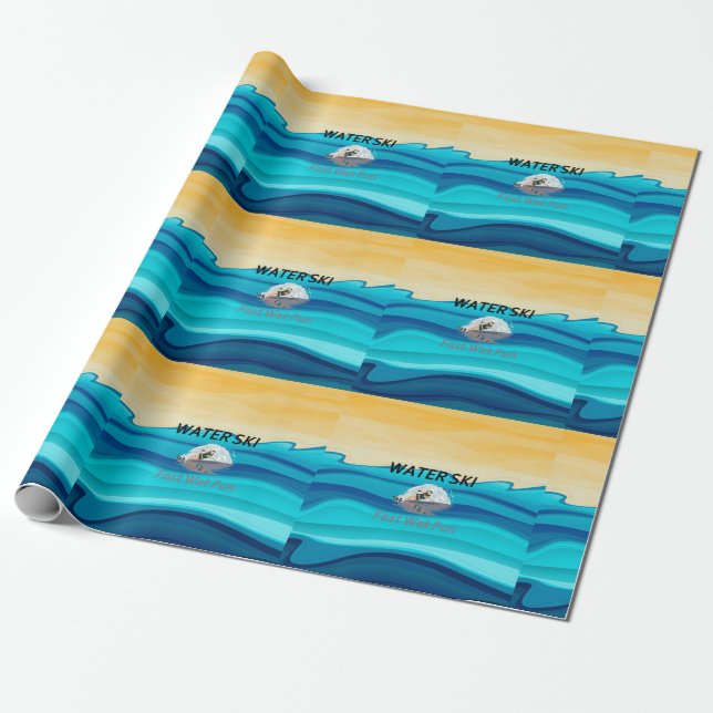 Papier Cadeau Ski d'eau SUPÉRIEUR (Déroulé)