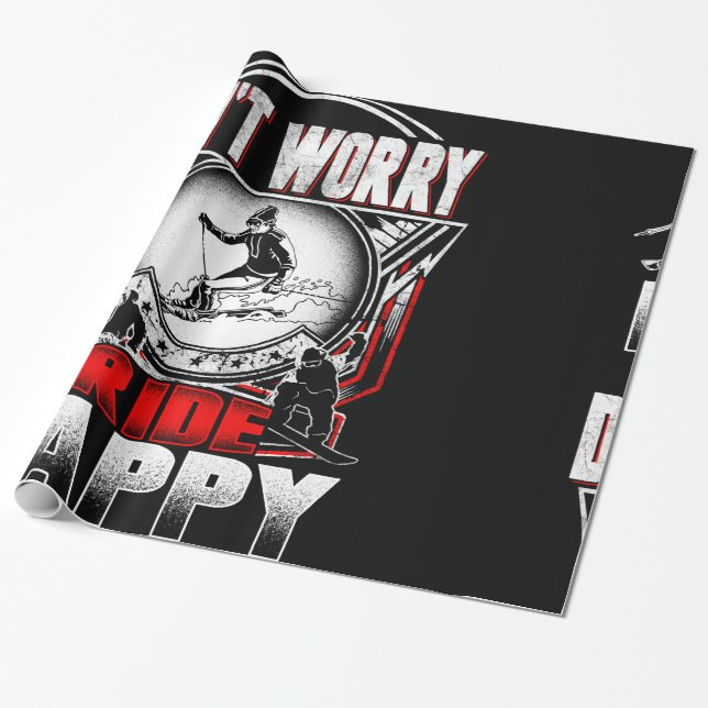 Papier Cadeau Ski heureux (Déroulé)