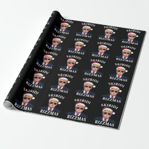 Papier Cadeau Skibidi Rizzmas Rendre Noël grand à nouveau Noël