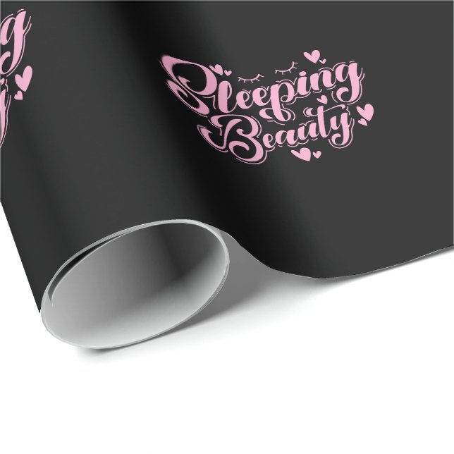 Papier Cadeau Sleeping Beauty schlafen wiein Baby (Coin rond)