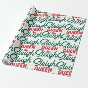 Papier Cadeau Sleigh Queen Sleigh Noël