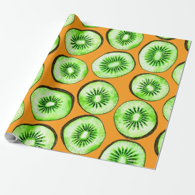 Papier Cadeau Slices Kiwi (Déroulé)