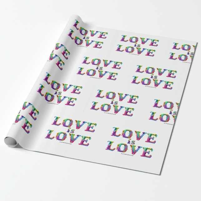 Papier Cadeau SlipperyJoe amour est l'amour goutte à goutte de f (Déroulé)