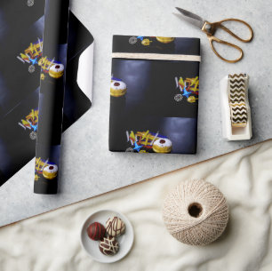 Papier Cadeau SlipperyJoe Hanukkah nature morte symbolique fête 