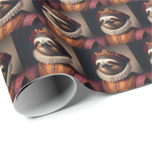 Papier Cadeau Sloth Renaissance King