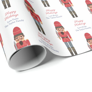 Papier Cadeau Smart African American Nutcracker Joyeux Noël