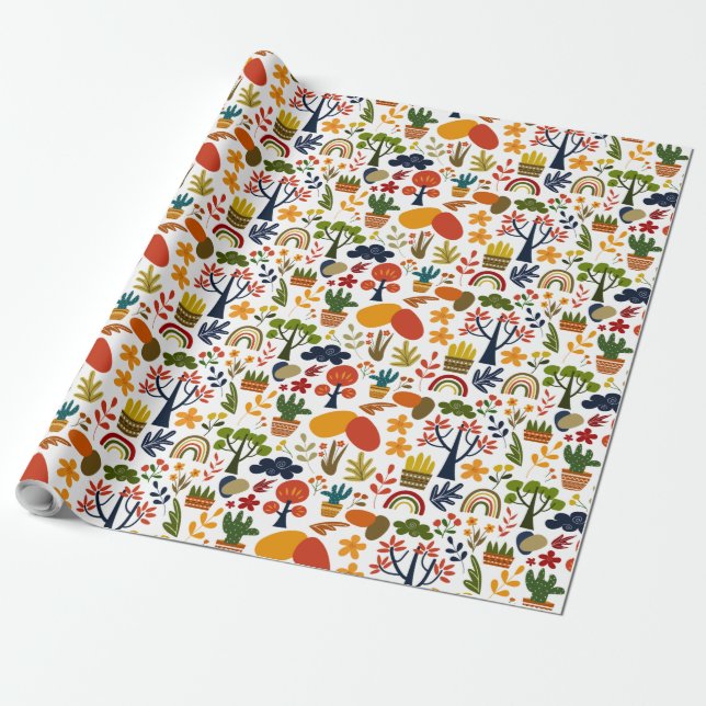 Papier Cadeau Smart beau multi-motif (Déroulé)