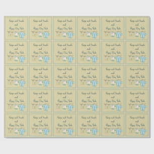 Papier Cadeau Snips Escargots et Chien Chien Tails Baby Clothes 