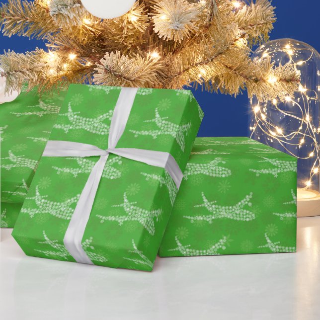 Papier Cadeau Snowflake Airliner -  (Vacances)