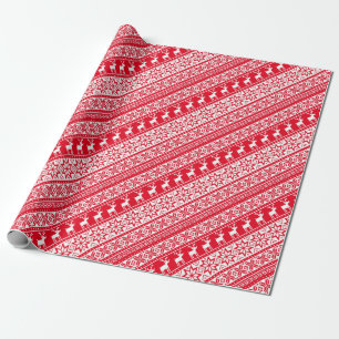 Papier Cadeau Snowflake nordique Reindeer Vilain Sweat de Noël