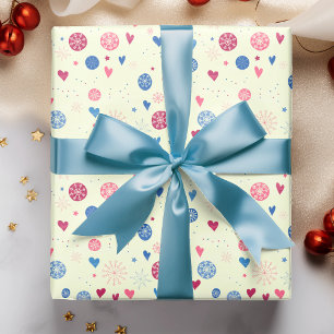 Papier Cadeau Snowflakes hiver Noël Motif de vacances