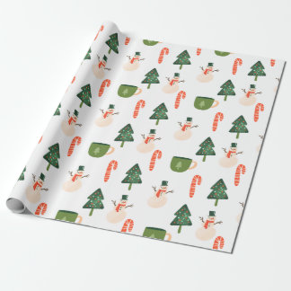 Papier Cadeau Snowman et Sucre de canne