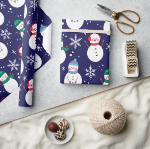 Papier Cadeau Snowman Face Arrière - plan Joli cadeau