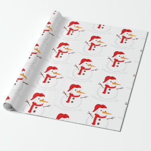 Papier Cadeau Snowman hiver noël Papier d'enveloppement