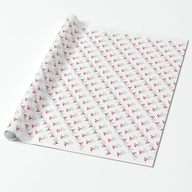 Papier Cadeau Snowman Long Sleeve (Déroulé)