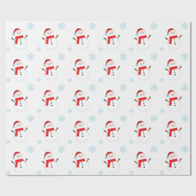 Papier Cadeau SNOWMAN sock for warm decor Christmas (Plat)