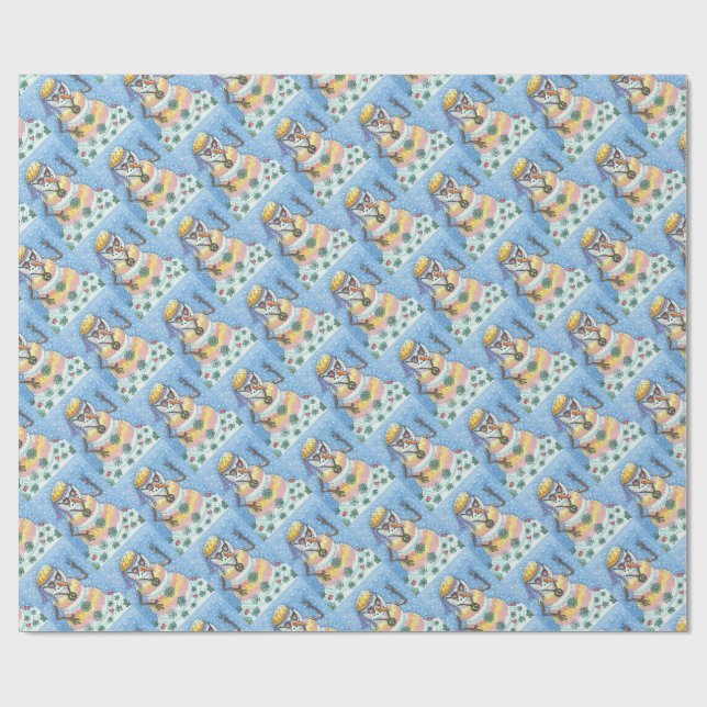 Papier Cadeau SNOWMAN super, SIGNE DE PAIX CHRISTMAS CADEAU WRAP (Plat)