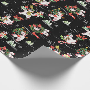 Papier Cadeau Snowmen de Noël Vintage