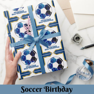 Papier Cadeau Soccer Anniversaire Cadeau Papier à envelopper