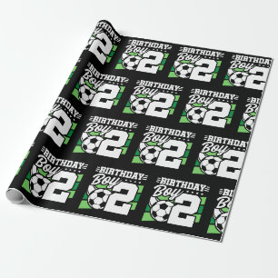 Papier Cadeau Soccer Anniversaire - Garçon de 2 ans - 2e Anniver