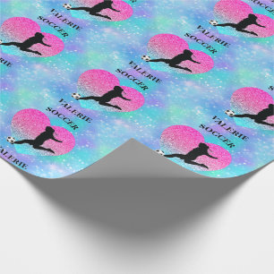 Papier Cadeau Soccer Girls Coeur hiver Esprit