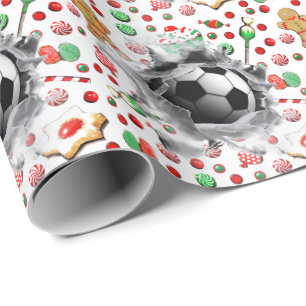Papier Cadeau Soccer Noël cadeau de vacances