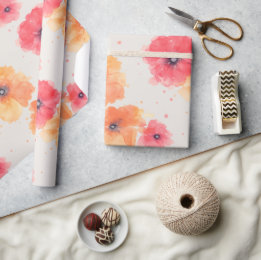 Papier Cadeau Soft Floral Blooms Wrapping Paper 