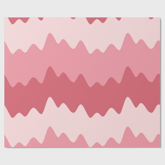Papier Cadeau Soft Pastel Wavy Stripes Wrapping Paper (Plat)