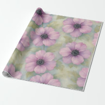 Soft Pink Botanical Floral Wrapping Paper