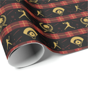 Papier Cadeau Softball féminin - Christmas Red Check