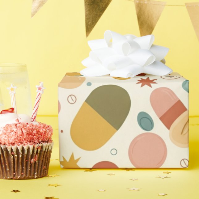 Papier Cadeau Soins de santé et pharmacie Boho Earth Capsule (Fête d'anniversaire)