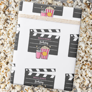 Papier Cadeau Soirée Cinéma Anniversaire Filles