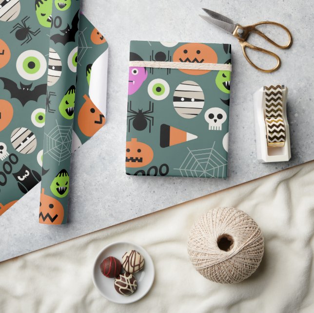 Papier Cadeau Soirée de la nuit de la fête d'Halloween (Artisanat)