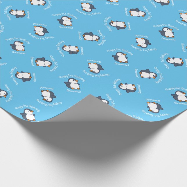 Papier Cadeau Soirée des Anniversaires de enfants hivernaux de P (Coin)