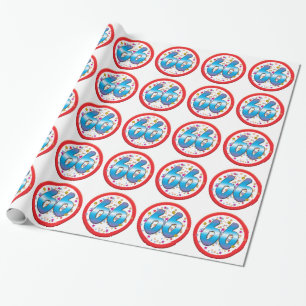 Papier Cadeau soixante-sixième Anniversaire