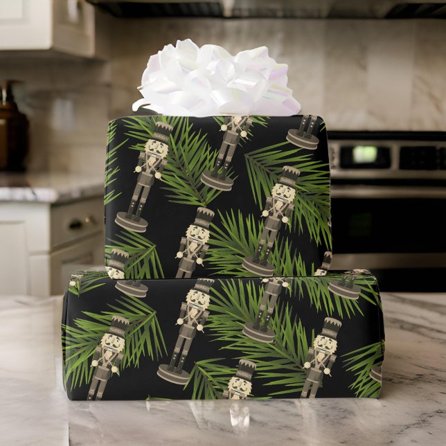 Papier Cadeau Soldat Noir Casse-Noir Épinette Verte (Créateur téléchargé)