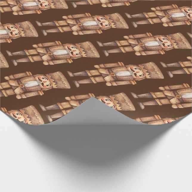 Papier Cadeau Soldat Tan Nutcracker Brown (Coin)