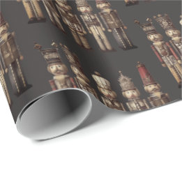 Papier Cadeau Soldats Casse-Noix Classique Brown