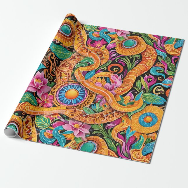 Papier Cadeau Soleil mexicain de Serpentine (Déroulé)