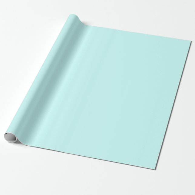 Papier Cadeau Solide Pale Soft Aqua Classic (Déroulé)