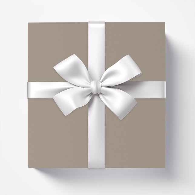 Papier Cadeau Solide taupe brun roux (Créateur téléchargé)